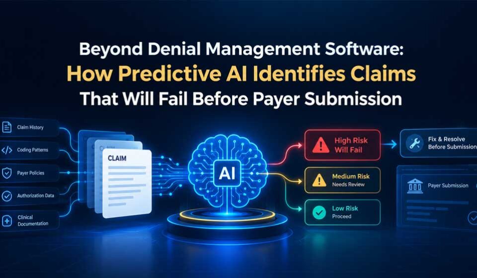 Beyond Denial Management Software: How Predictive AI Identifies Claims That Will Fail Before Payer Submission Beyond Denial Management Software: How Predictive AI Identifies Claims That Will Fail Before Payer Submission