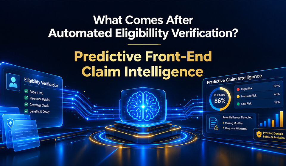 What Comes After Automated Eligibility Verification? Predictive Front-End Claim Intelligence What Comes After Automated Eligibility Verification? Predictive Front-End Claim Intelligence